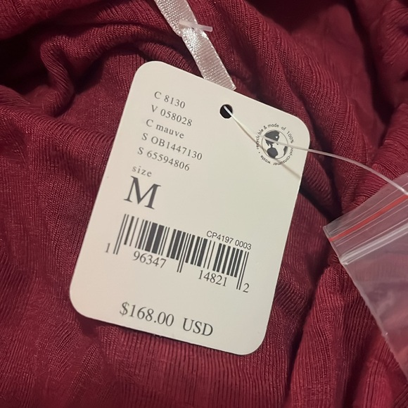 Free people elai one piece jumpsuit red mauve ribbed romper size M NWT - Picture 4 of 4